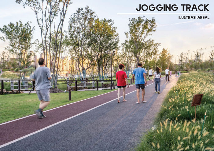 fasilitas jogging track daru metropolis