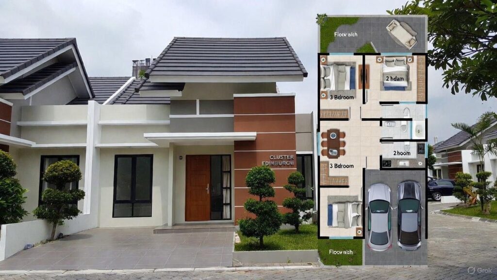 Tipe 52/96 (3 Kamar Tidur): Pilihan Unit Premium di Cluster Edinburgh Daru Metropolis